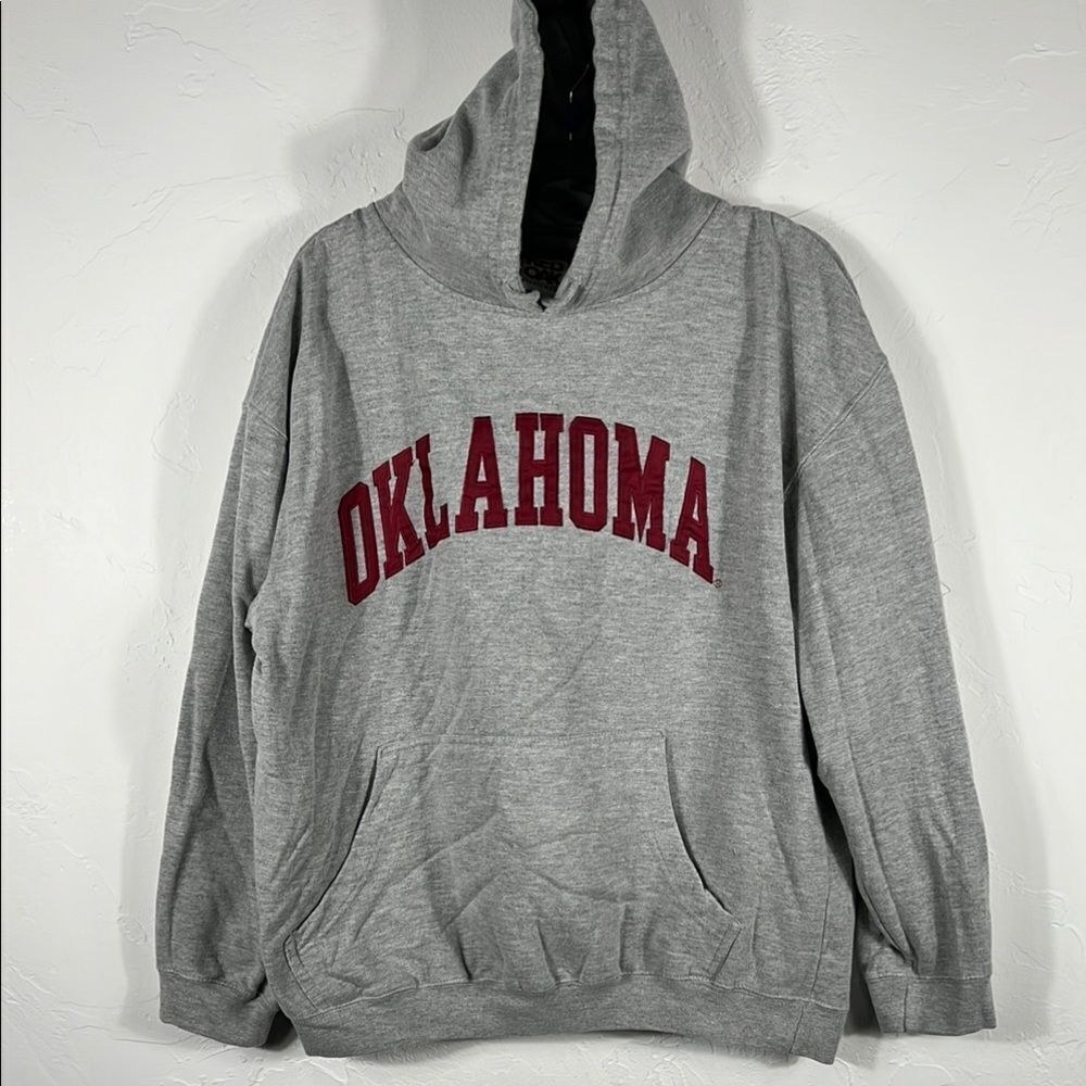 ๐ฅ๐ Vintage OKLAHOMA SOONERSโCollege Embroidered HOODIE Sweatshirt XL - EXCELLE
